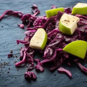salade de chou rouge et pomme