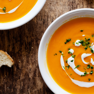 Visuel d'une soupe détox Soupe de potimarron et carottes par Tuttinutri LMP Santé