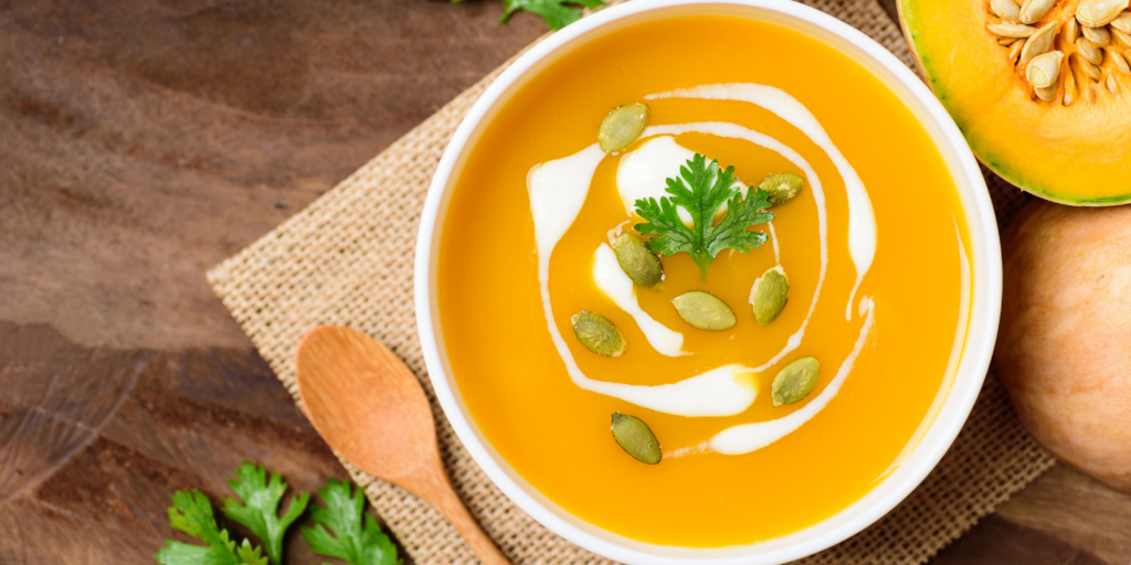 Visuel d'une soupe détox Velouté de butternut par Tuttinutri LMP Santé