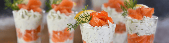 Verrine saumon fromage blanc aneth